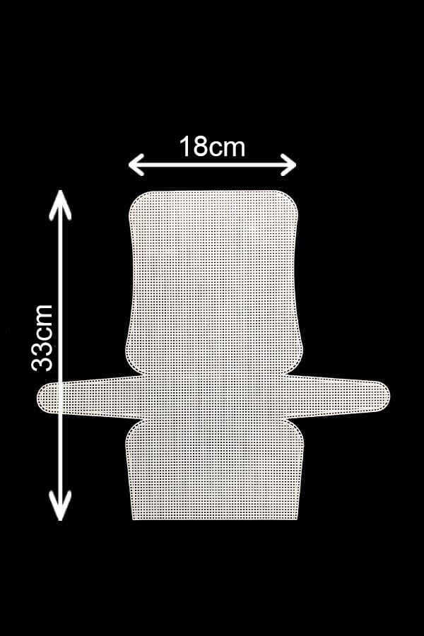 KANVAS PLASTİK FİLE ÇANTA 33 CM X 18 CM BEYAZ