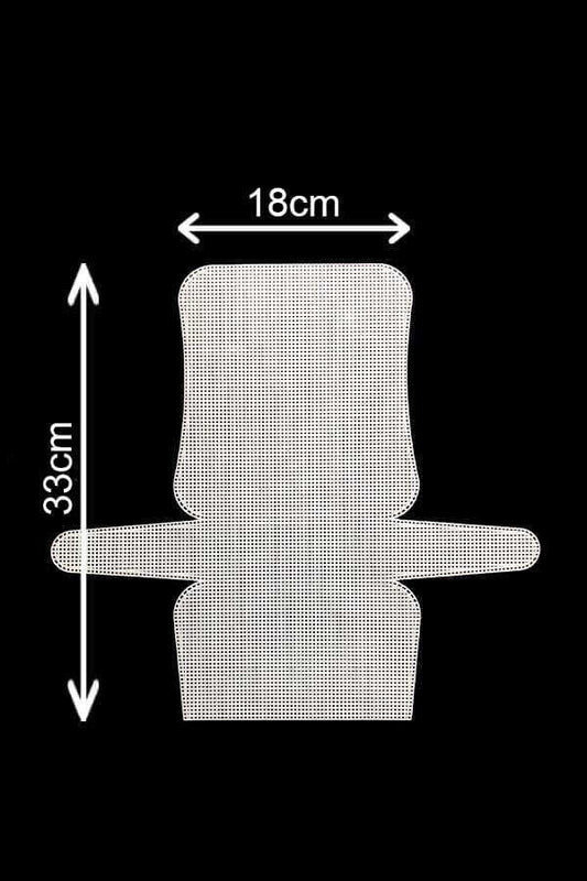 KANVAS PLASTİK FİLE ÇANTA 33 CM X 18 CM BEYAZ