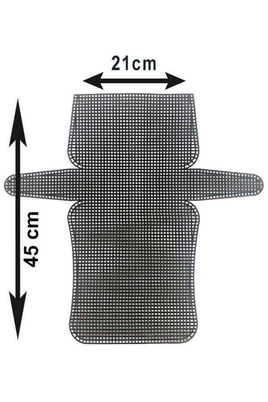 KANVAS PLASTİK FİLE ÇANTA 45 CM X 21 CM SİYAH